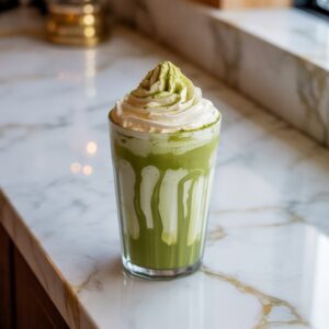 Vanilla Matcha Frappe Cocktail Recipe