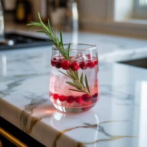 Cranberry and Rosemary Gin and Tonic Cocktail Recipe