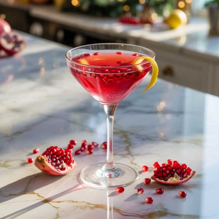 Pomegranate Lemon Drop Martini Cocktail Recipe