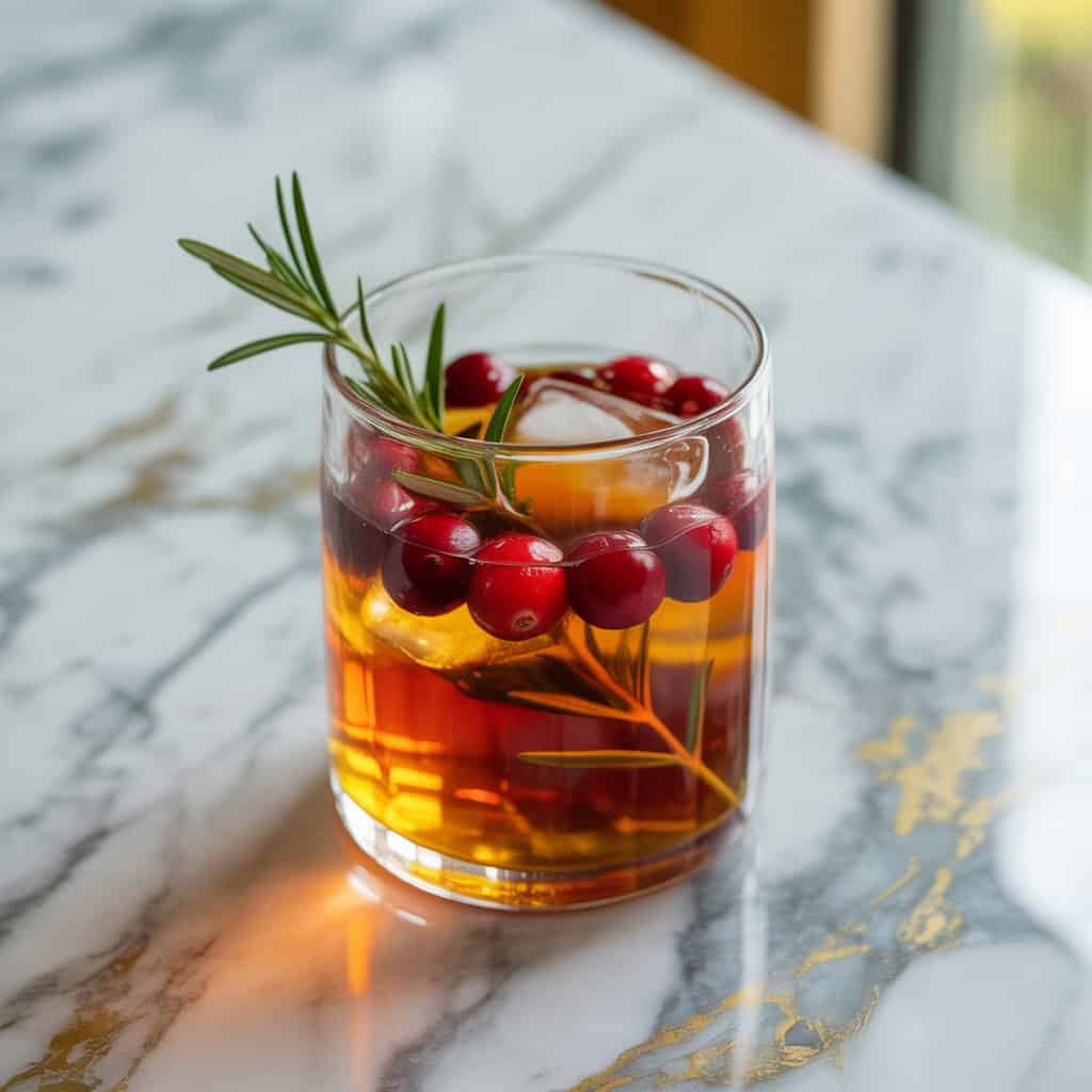 Cranberry Bourbon Smash Cocktail Recipe