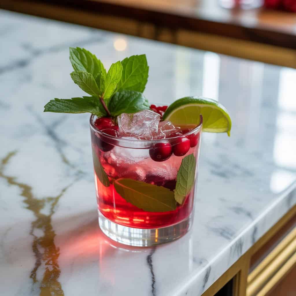 Cranberry Gin Smash Cocktail Recipe