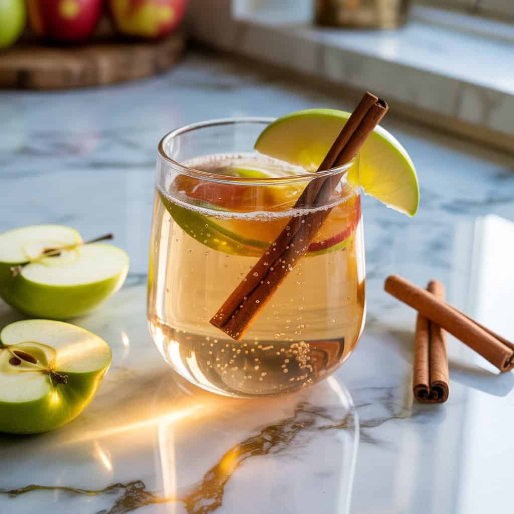 Apple Cinnamon Sparkler Mocktail Recipe