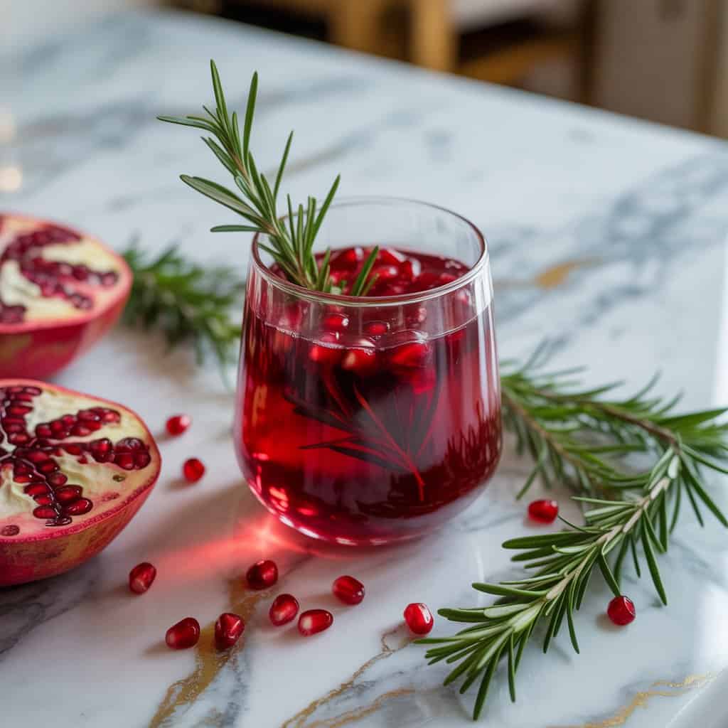 Holiday Pomegranate Punch Mocktail Recipe