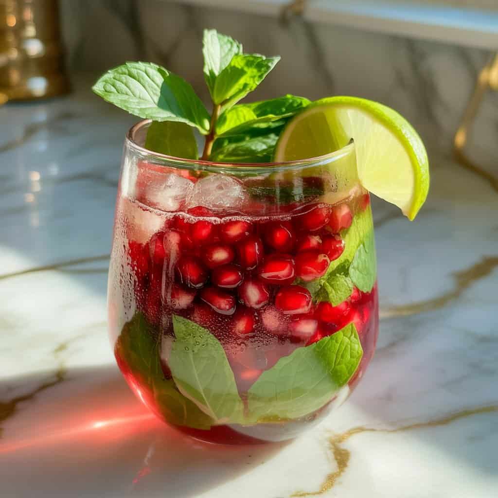 Pomegranate Mojito Mocktail Recipe