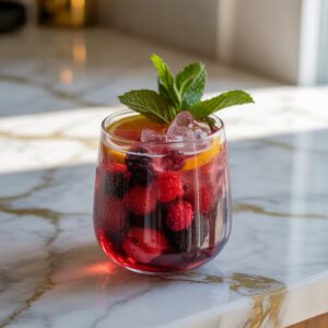 Holiday Berry Smash Mocktail Recipe