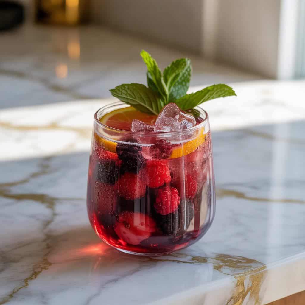 Holiday Berry Smash Mocktail Recipe