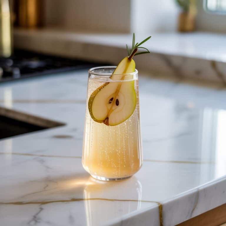Ginger Pear Fizz Mocktail Recipe