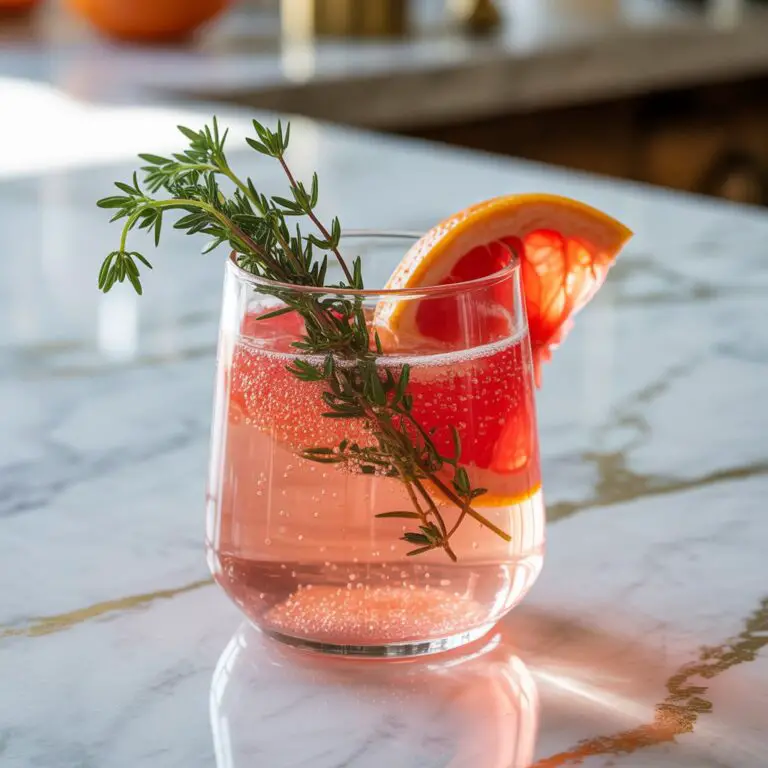 Sparkling Grapefruit and Thyme Mocktail Recipe