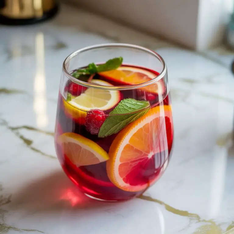 Virgin Sangria with Mixed Fruits Mocktail Recipe