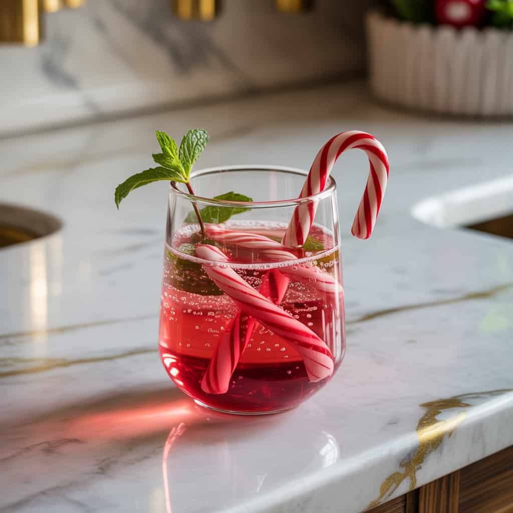 Candy Cane Fizz Mocktail Recipe