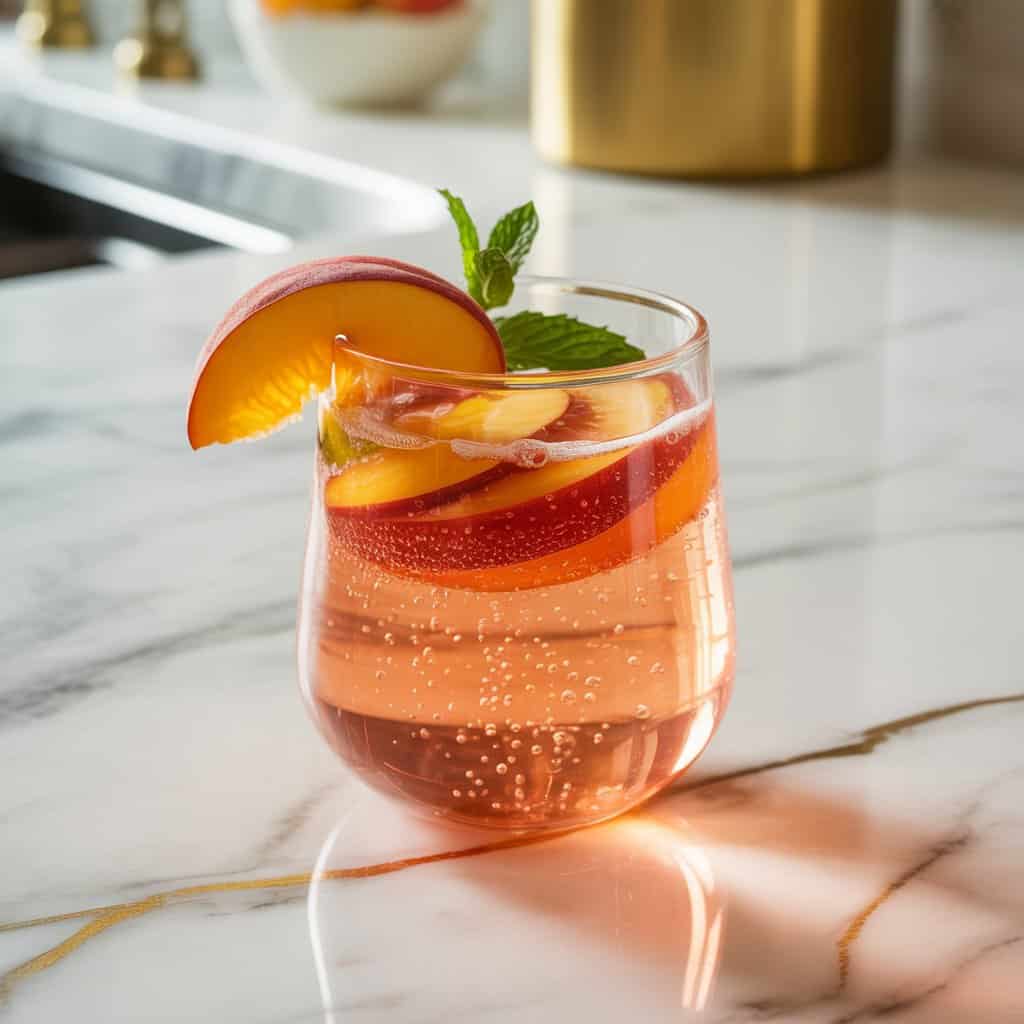 Sparkling Peach Punch Mocktail Recipe
