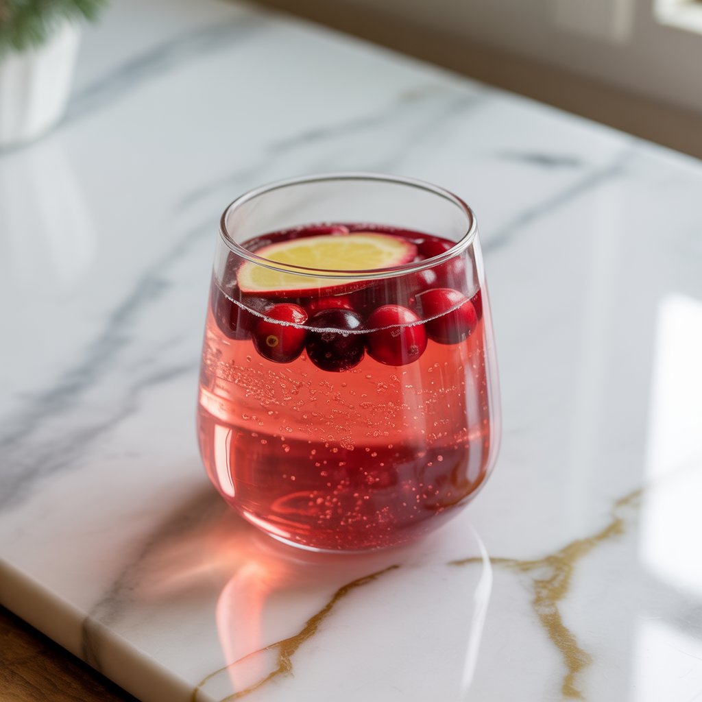 Cranberry Ginger Sparkler Mocktail Recipe