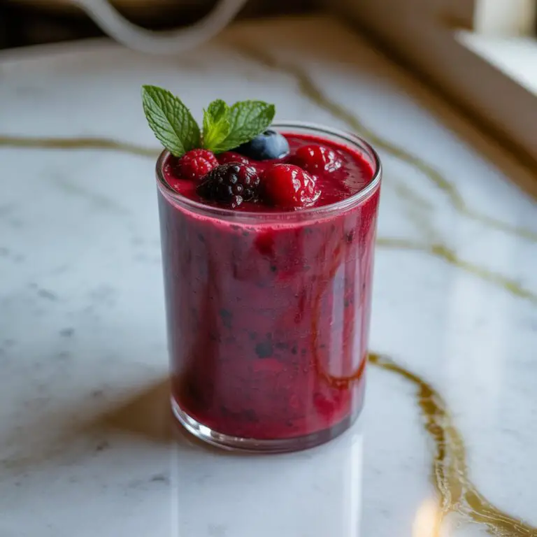 Holiday Berry Smoothie Mocktail Recipe