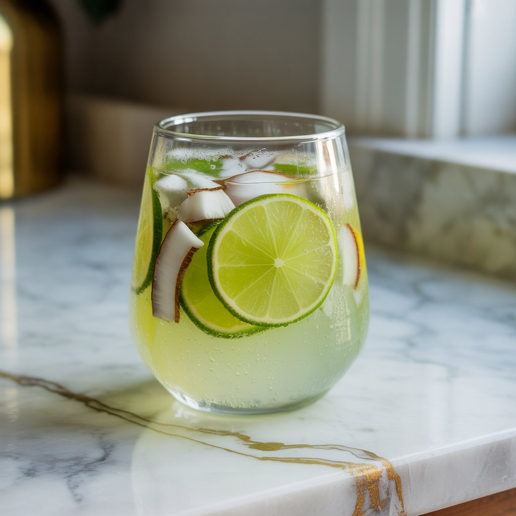 Coconut Lime Refresher Mocktail Recipe