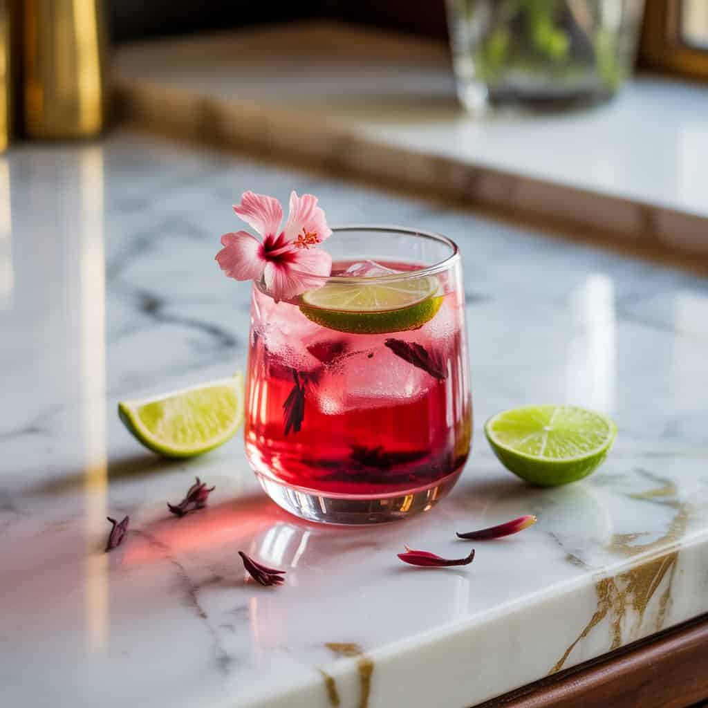 Hibiscus Gin Cooler Cocktail Recipe
