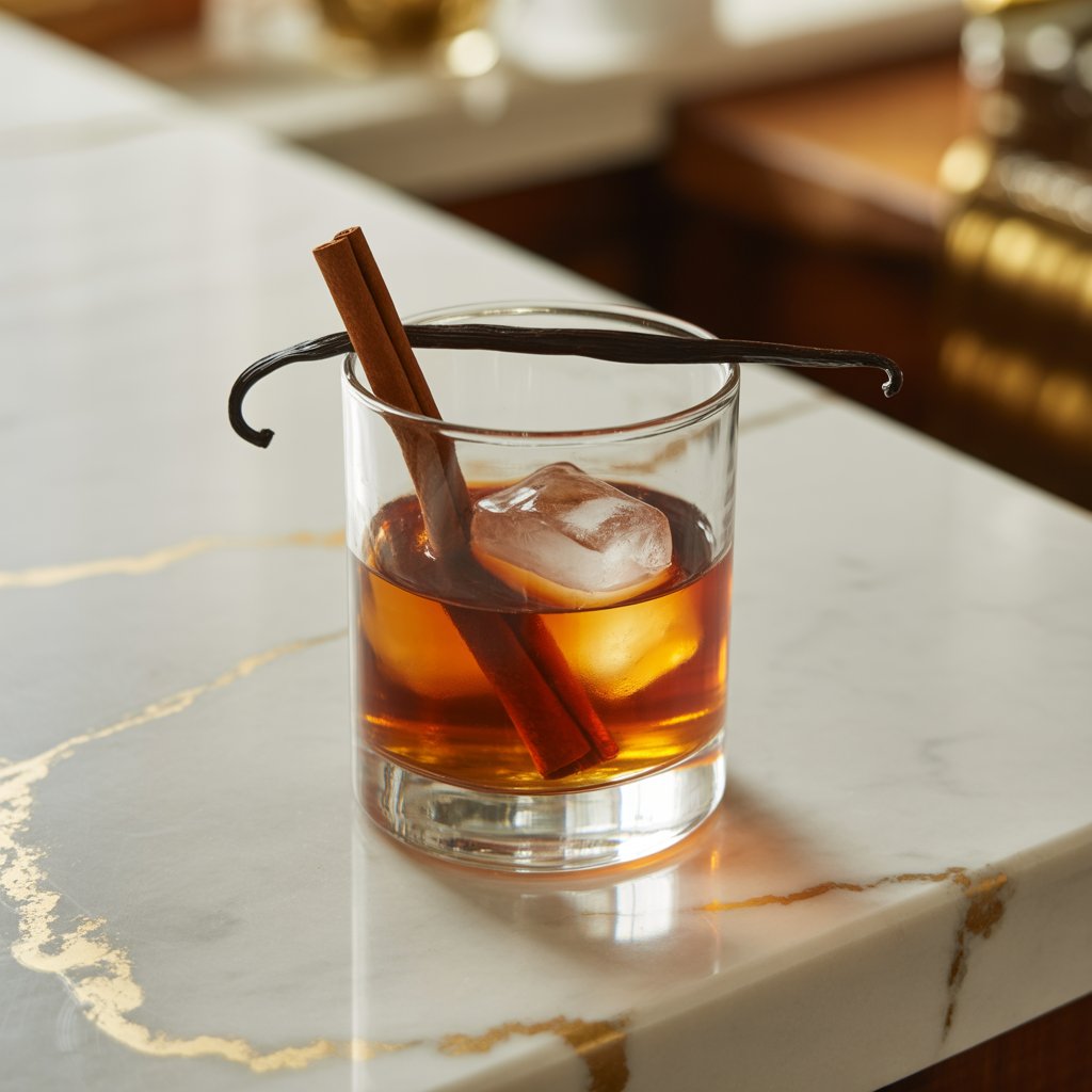 Cinnamon Vanilla Old Fashioned Cocktail Recipe