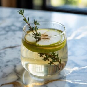Pear and Thyme Gin Punch Cocktail Recipe