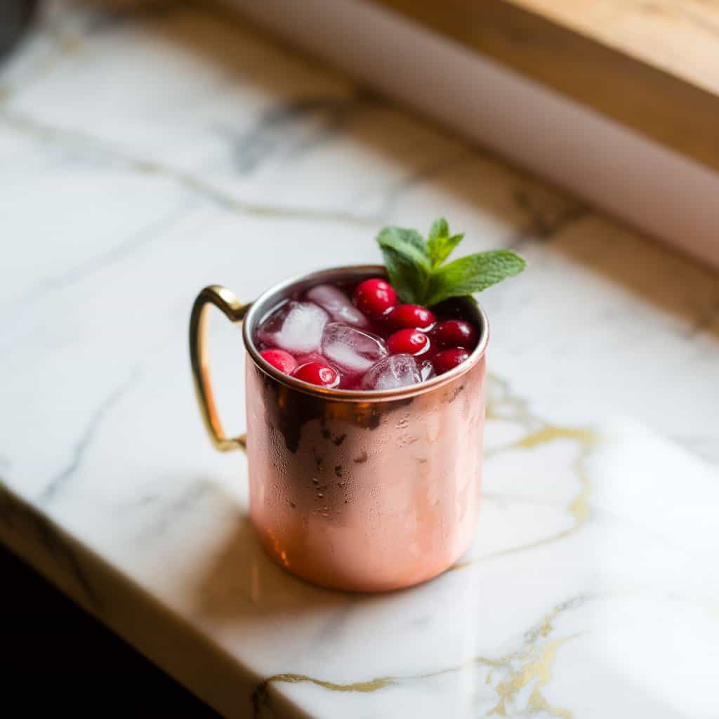 Cranberry Moscow Mule Cocktail Recipe