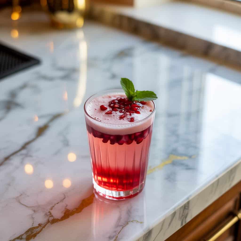 Pomegranate Gin Fizz Cocktail Recipe
