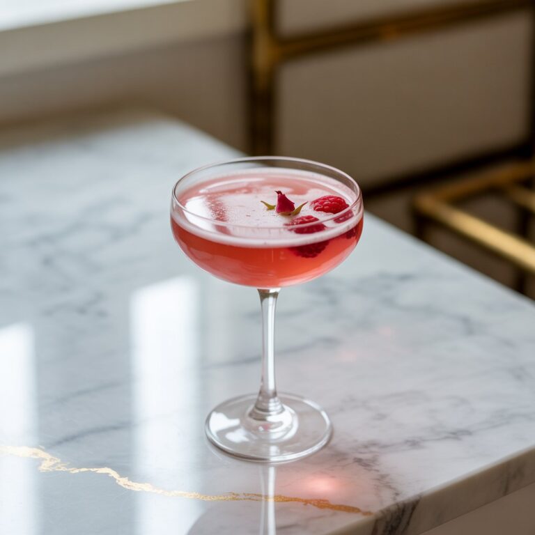 Raspberry Rose Gin Sour Cocktail Recipe