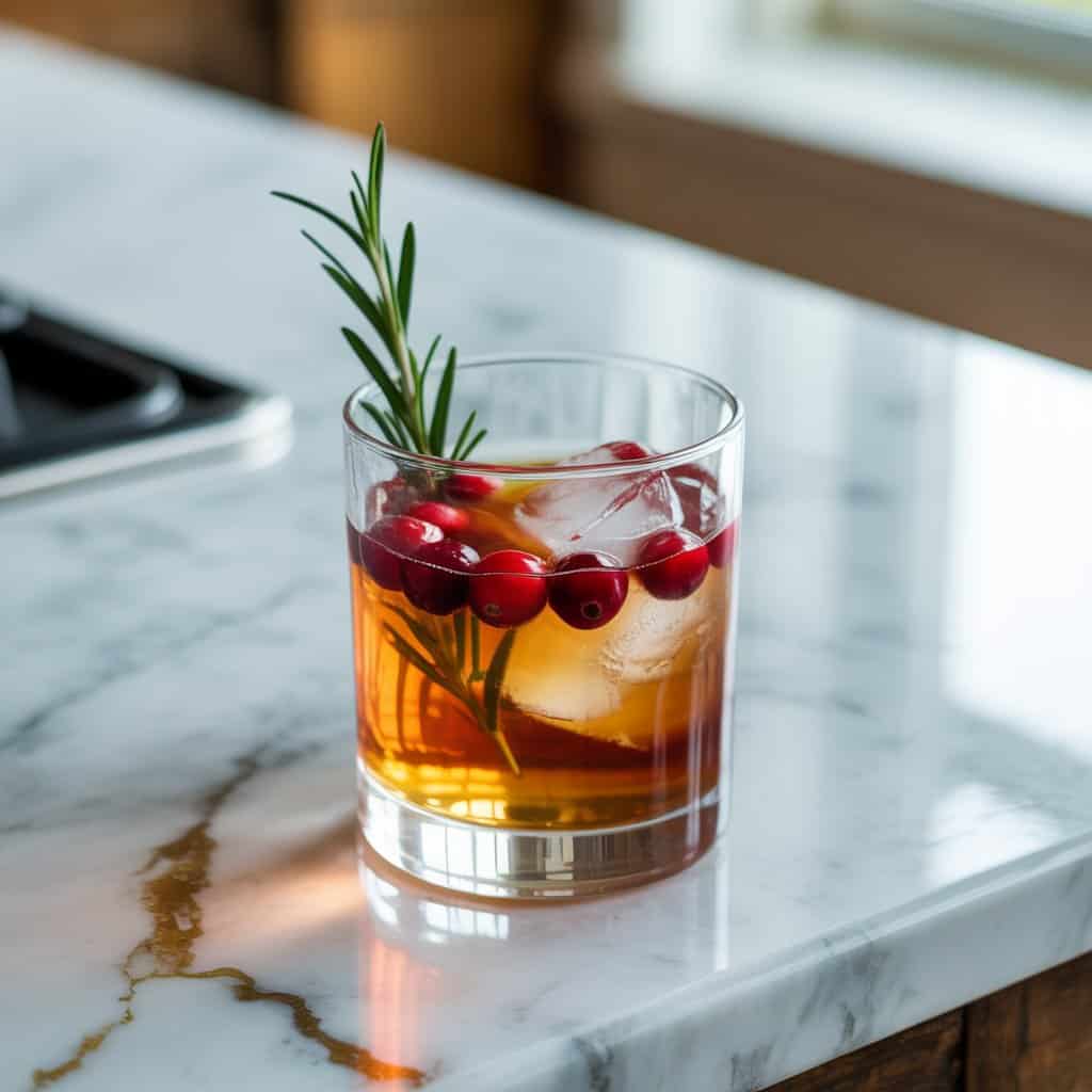 Cranberry Bourbon Smash Cocktail Recipe