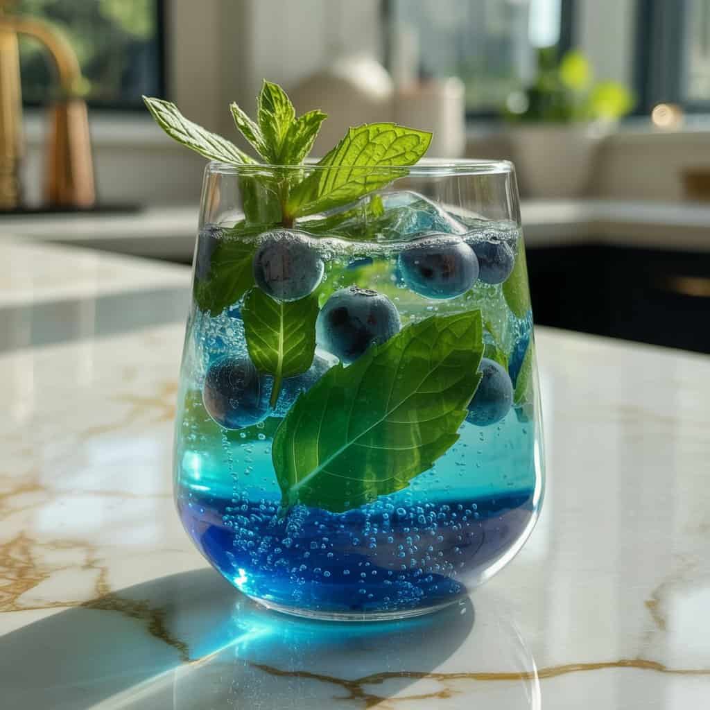 Blueberry Mint Fizz Mocktail Recipe
