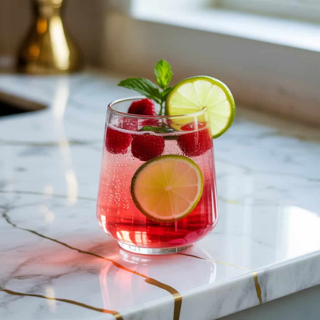 Raspberry Lime Rickey Mocktail Recipe