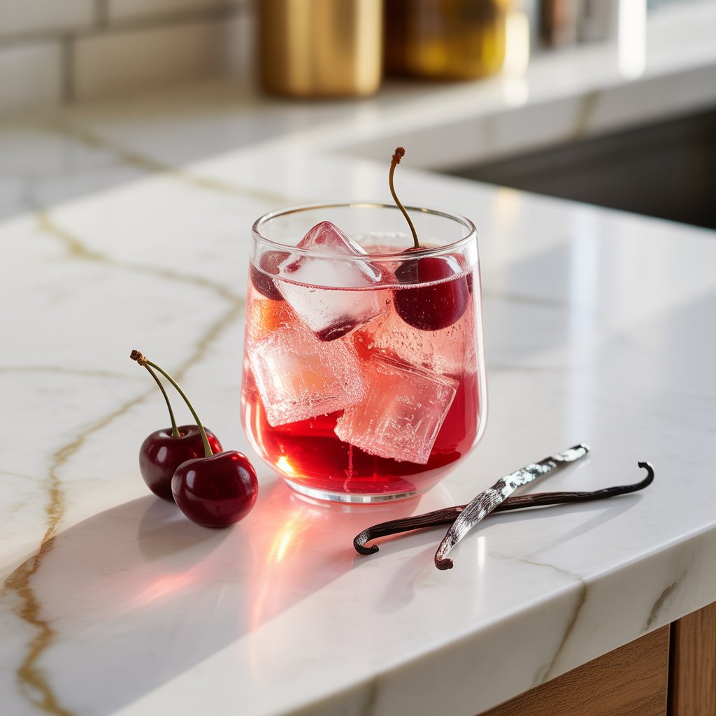 Cherry Vanilla Soda Mocktail Recipe