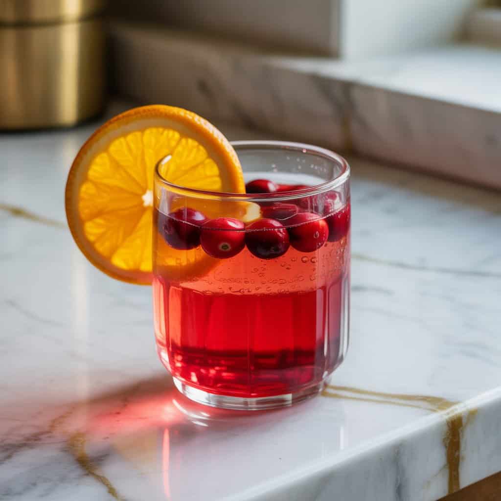 Cranberry Orange Spritz Mocktail Recipe