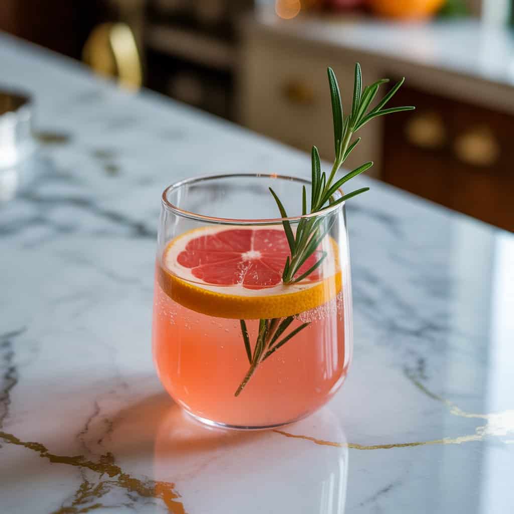 Grapefruit Rosemary Fizz Mocktail Recipe