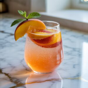 Sparkling Peach Punch Mocktail Recipe