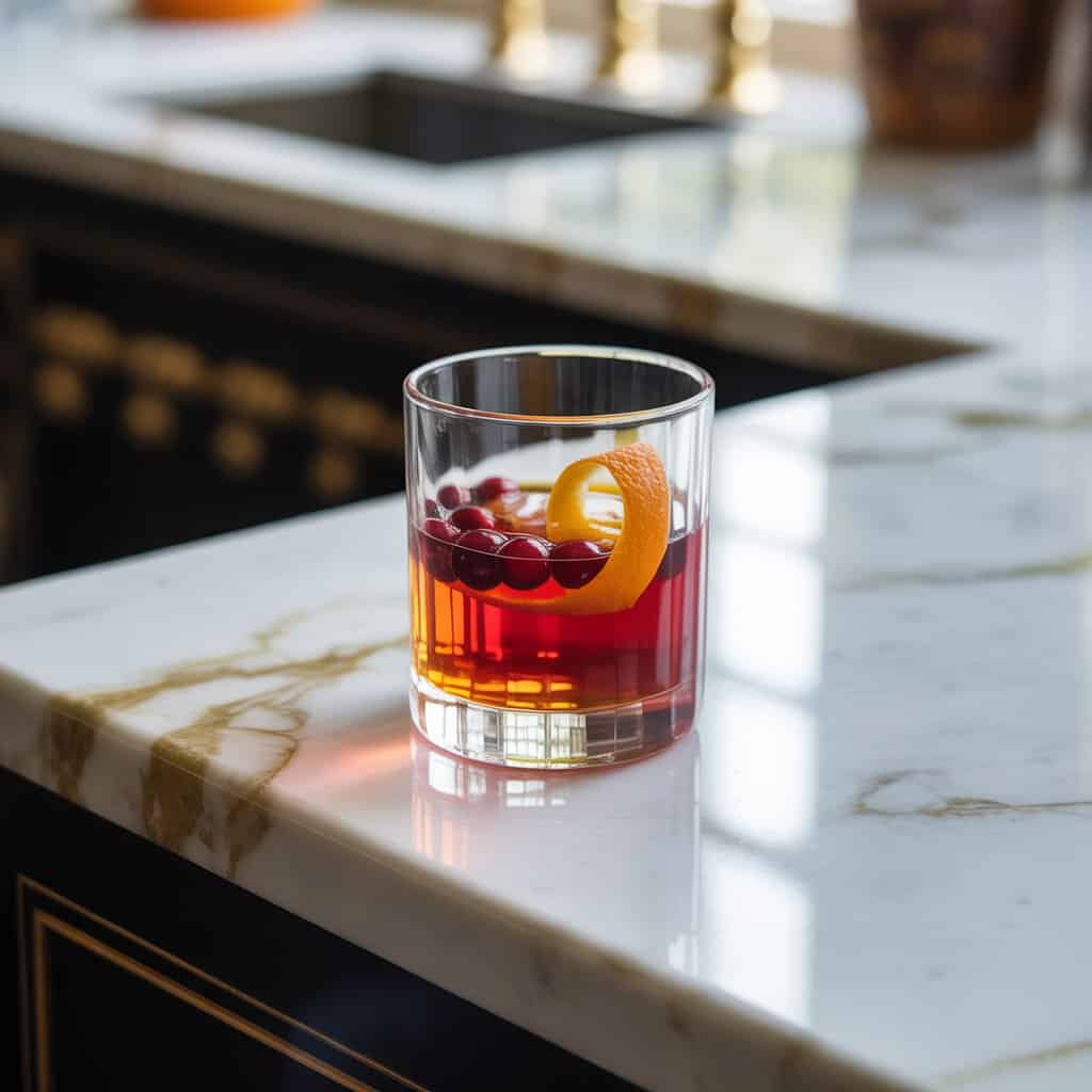 Bourbon Cranberry Old Fashioned Cocktail Recipe