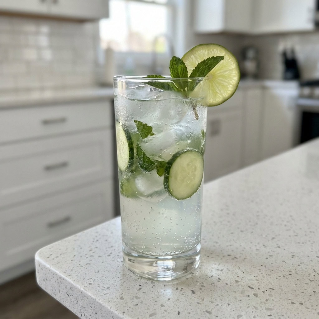 Cucumber Mint Ranch Water Cocktail Recipe