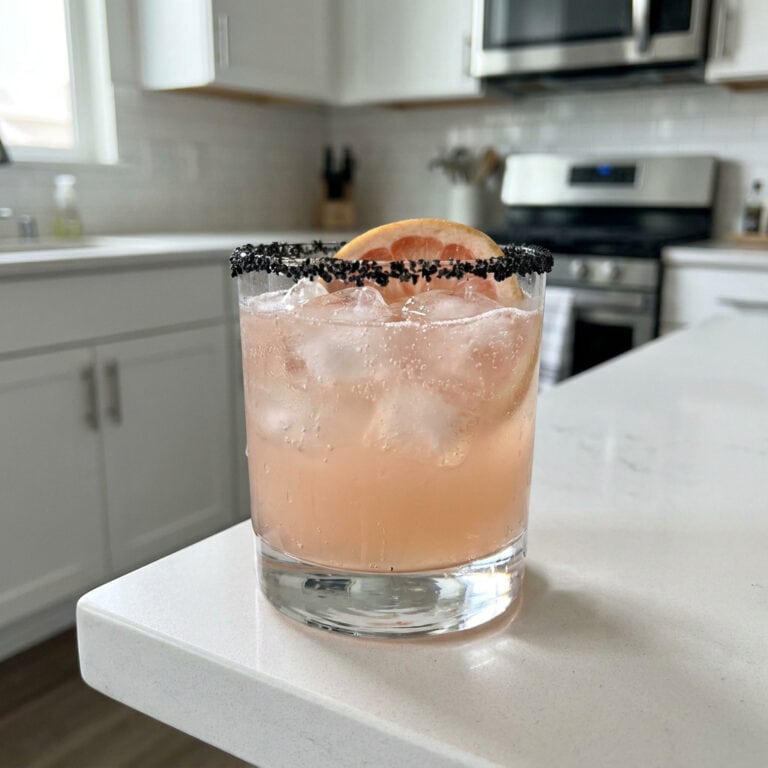 Paloma With Grapefruit And Black Salt Rim Cocktail Recipe