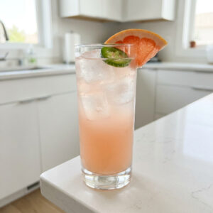 Paloma With Grapefruit And Jalapeno Syrup Cocktail Recipe