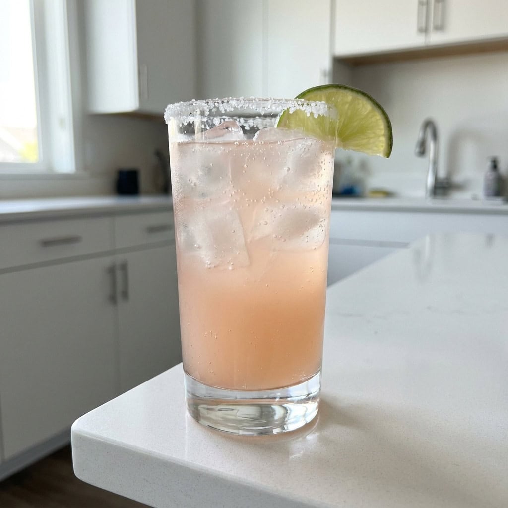 Paloma With Salted Rim And Lime Wedge Cocktail Recipe