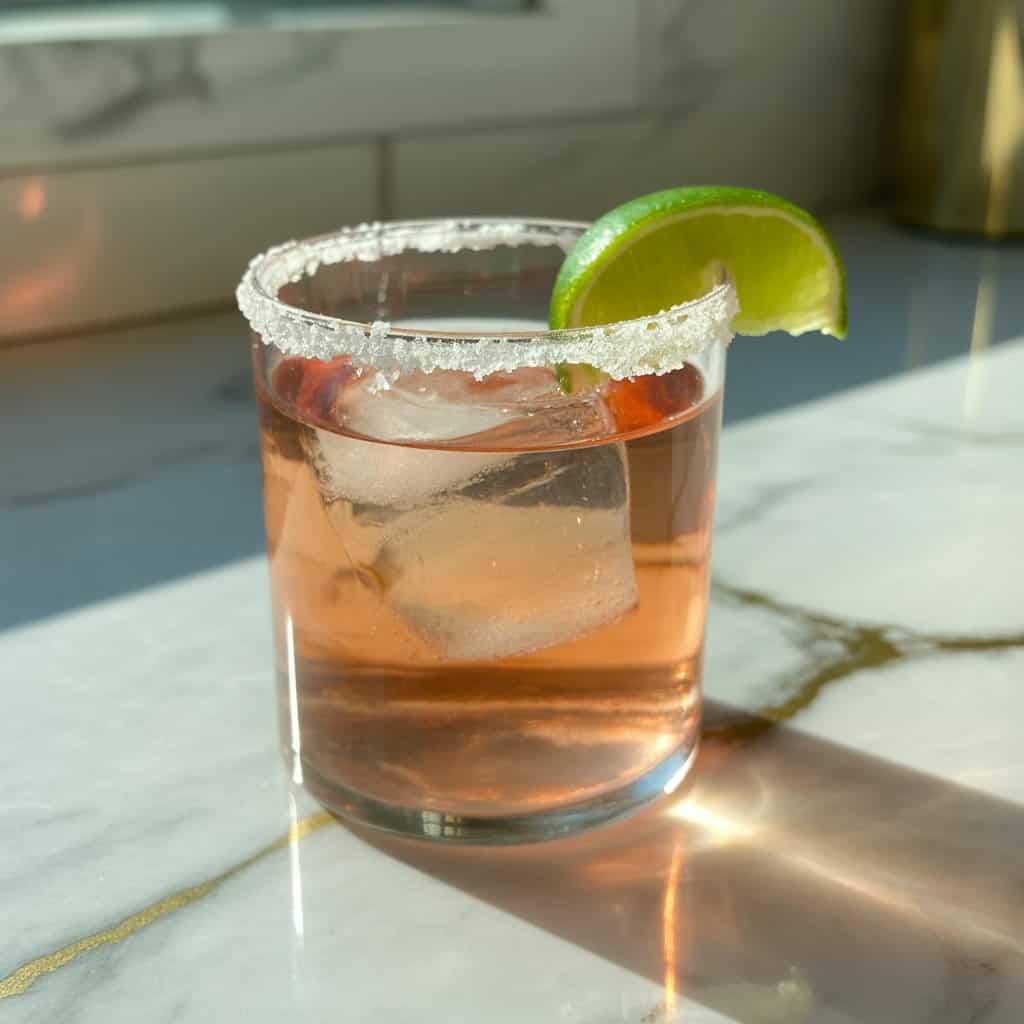 Paloma With Salted Rim And Lime Wedge
