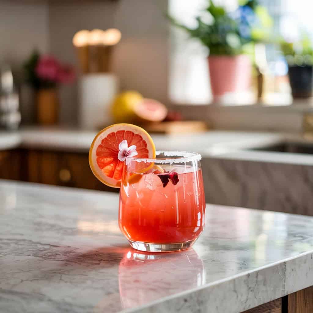 Paloma with grapefruit and hibiscus Cocktail