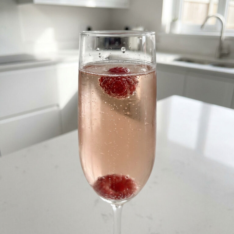Prosecco With Raspberry Garnish Cocktail Recipe