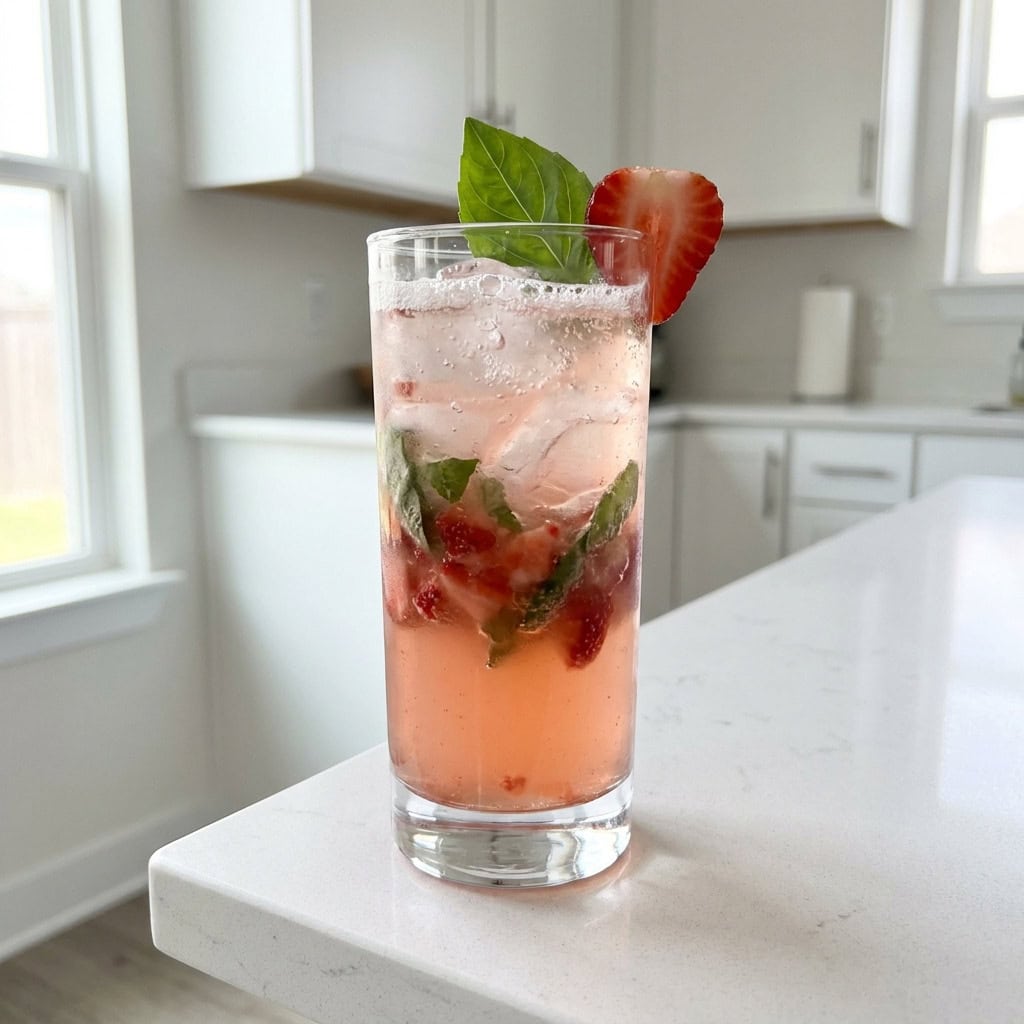Strawberry Basil Ranch Water Cocktail Recipe