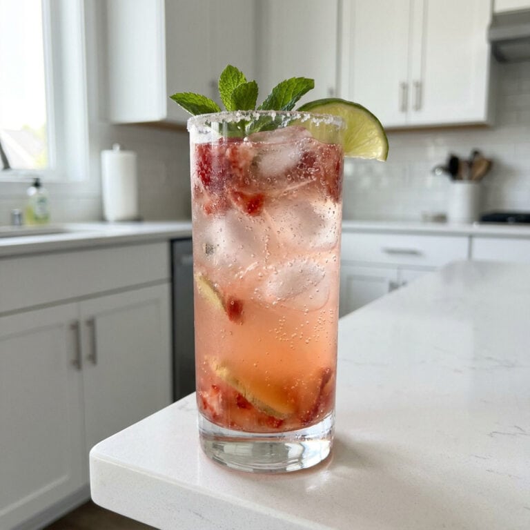 Strawberry Ginger Ranch Water Cocktail Recipe