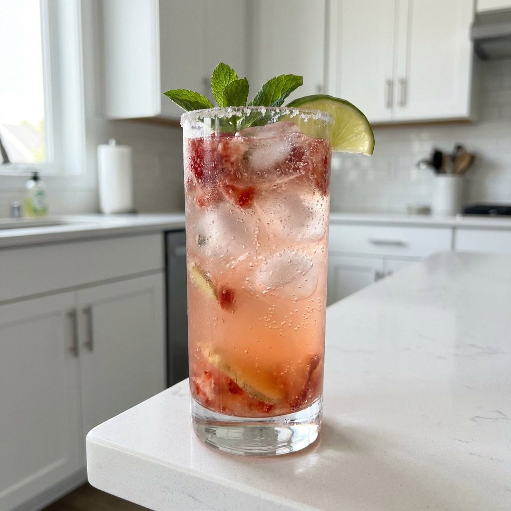 Strawberry Ginger Ranch Water Cocktail Recipe
