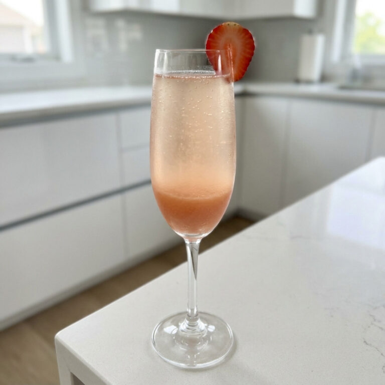 Strawberry Peach Bellini Cocktail Recipe