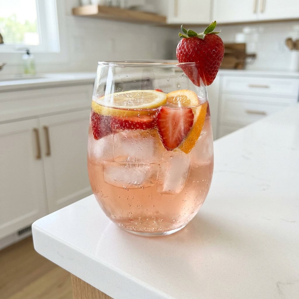 Strawberry Rosé Sangria Cocktail Recipe