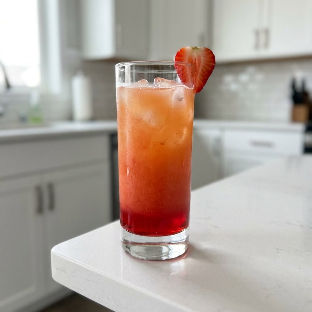Strawberry Tequila Sunrise Cocktail Recipe