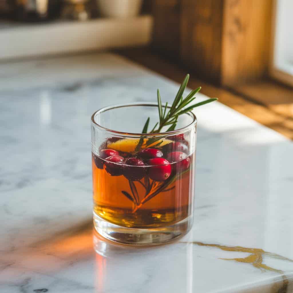 Bourbon Cranberry Smash Cocktail Recipe