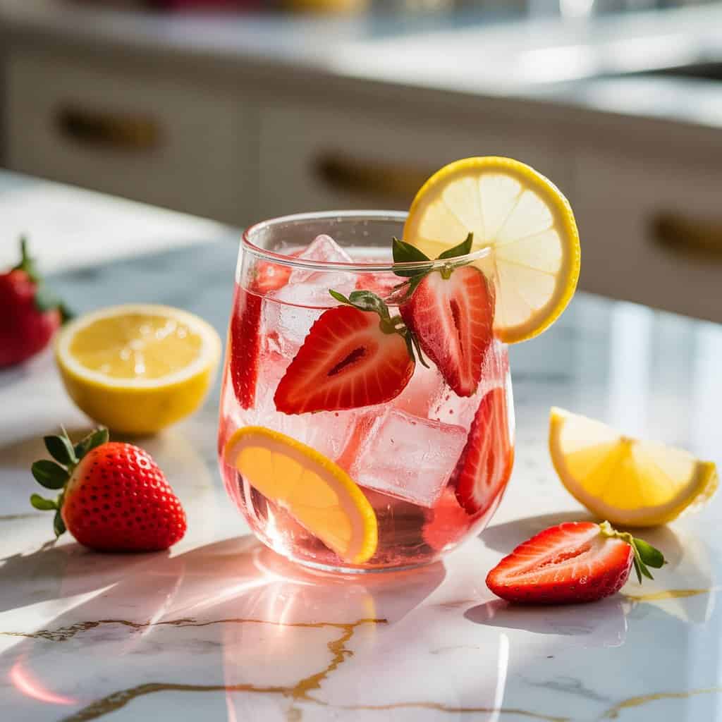 Strawberry Lemonade Vodka Cocktail Recipe