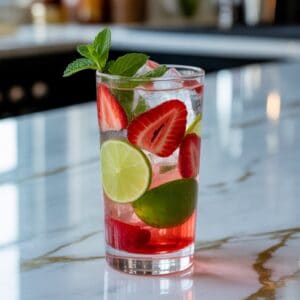 Strawberry Lime Rickey Cocktail Recipe