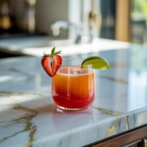 Strawberry Tequila Sunrise Cocktail Recipe