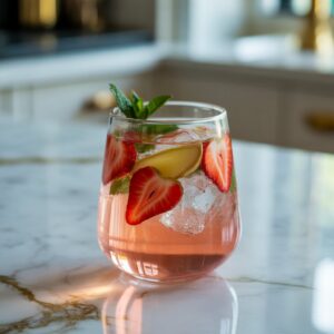 Strawberry Ginger Ranch Water Cocktail Recipe